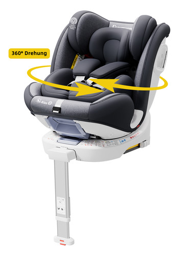 Grau isofix autokindersitz - grau,